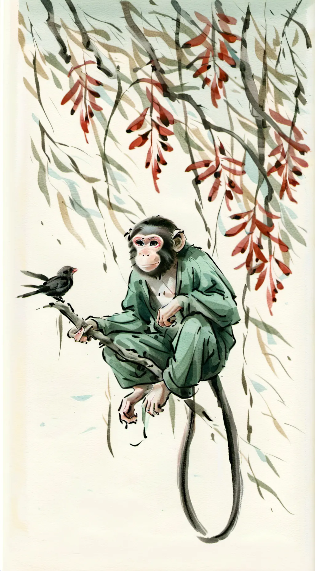 ai character: Screaming monkey background