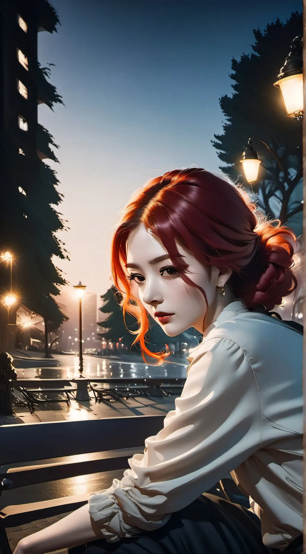 ai character: Ashley  background