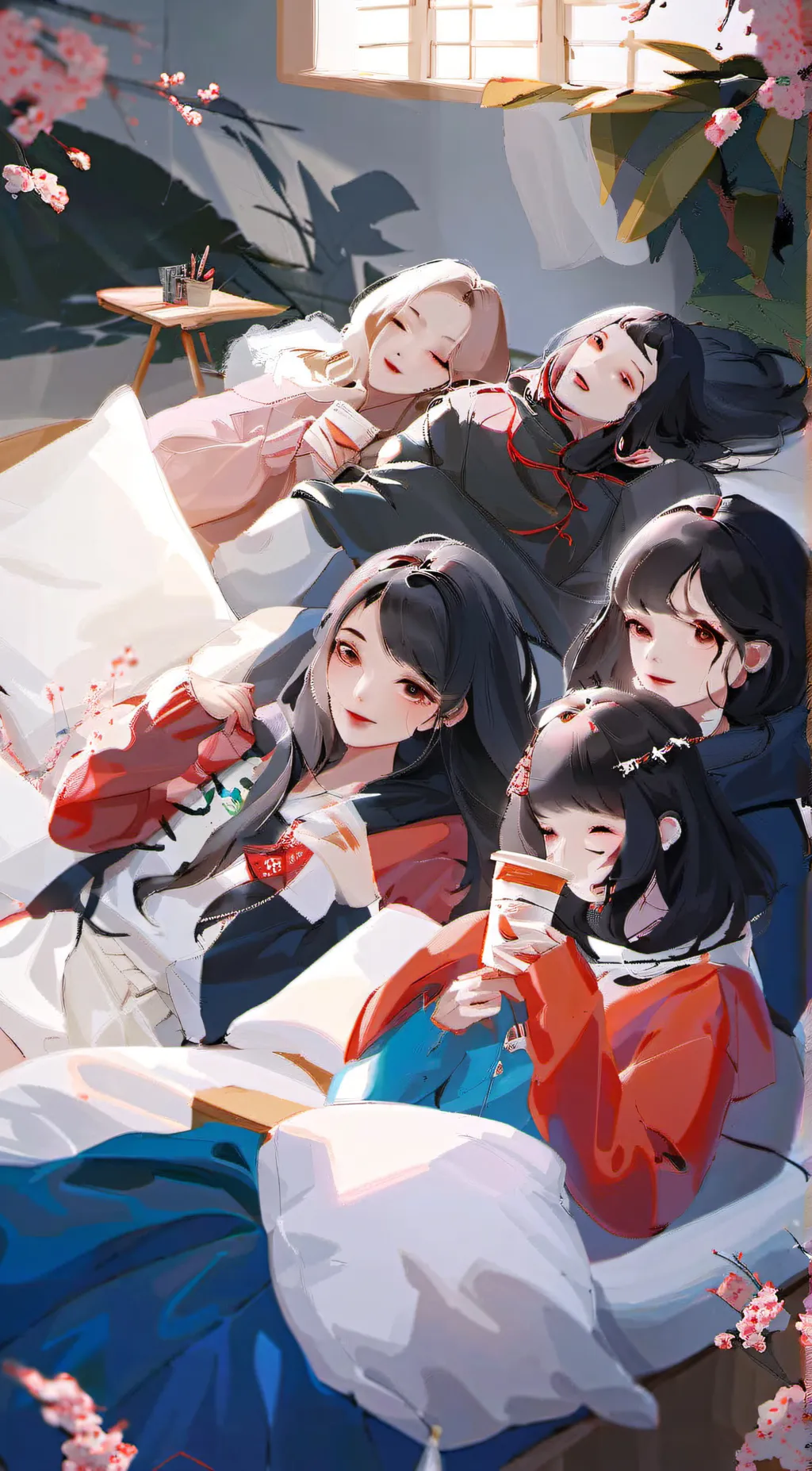 ai character: Sleep  over background