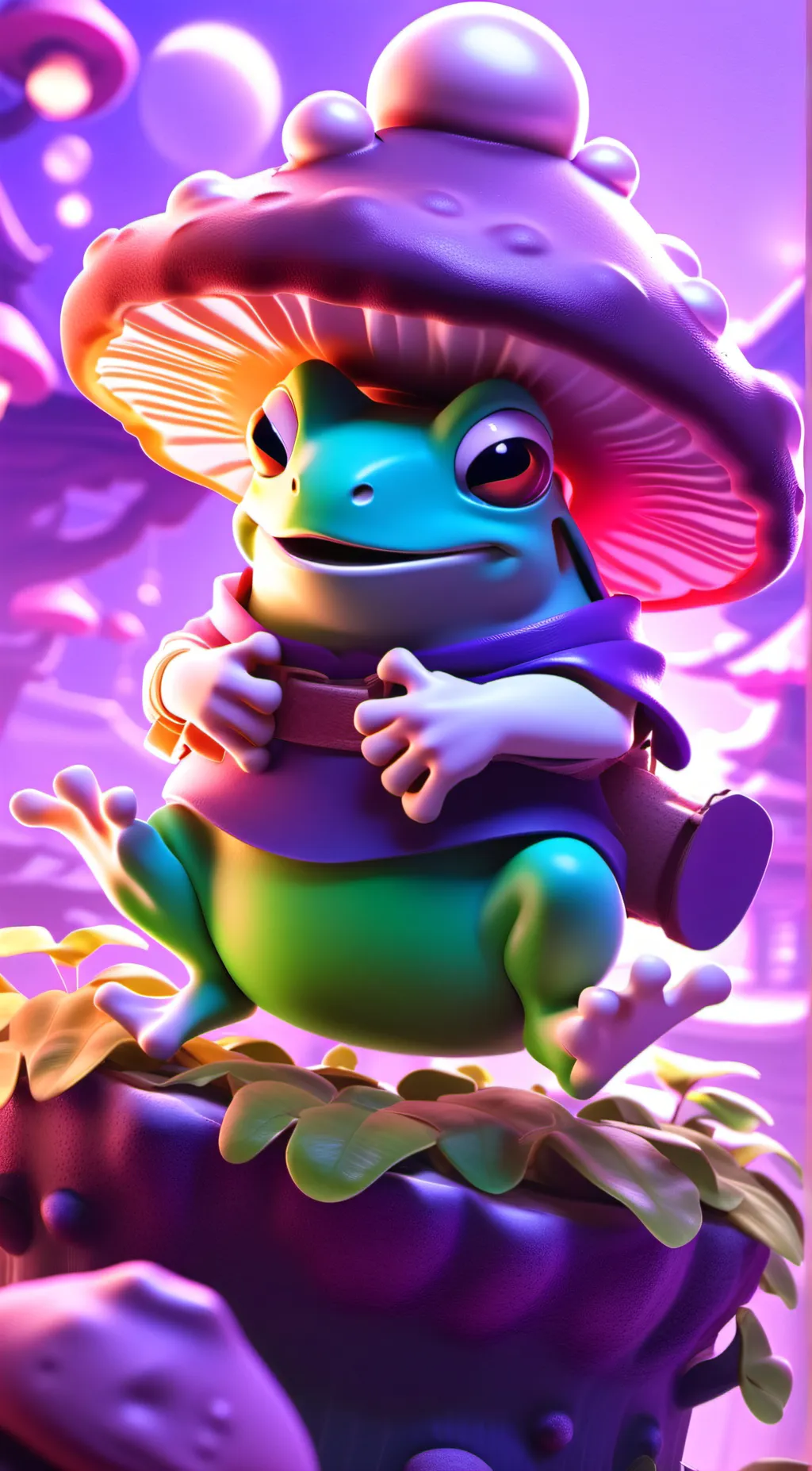 ai character: ✨️Frog O' Wisdom✨️ background