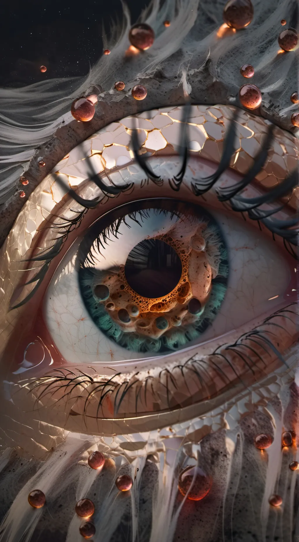 ai character: the eye of future background