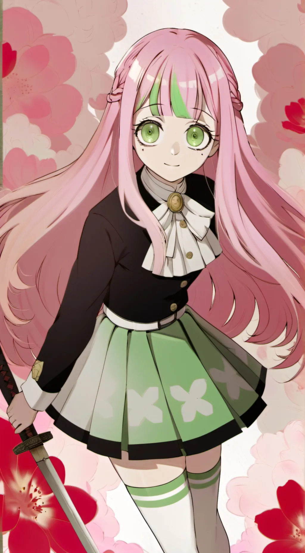 ai character: Mitsuri  background