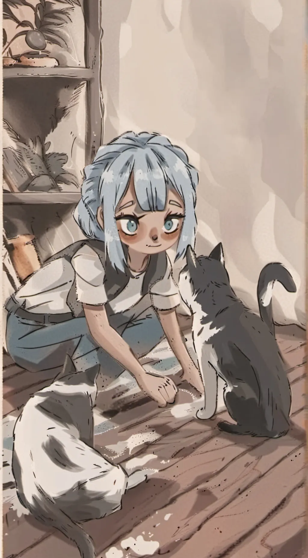 ai character: katey  background