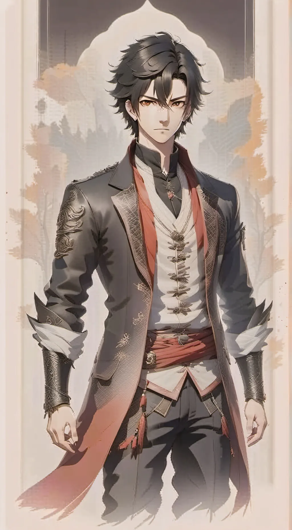 ai character: MHA dateing winter background