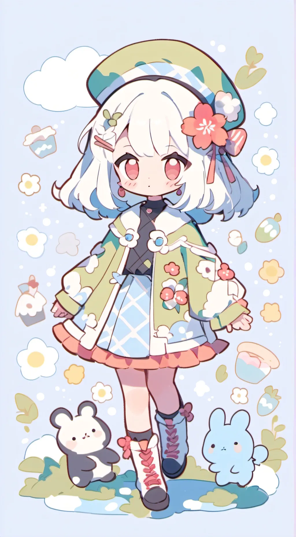 ai character: pompom background