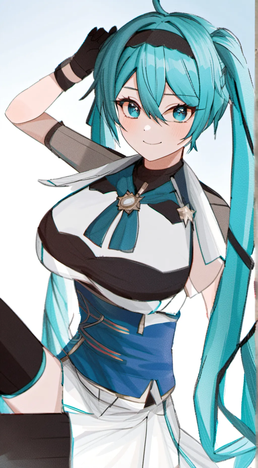 ai character: Hastune miku background