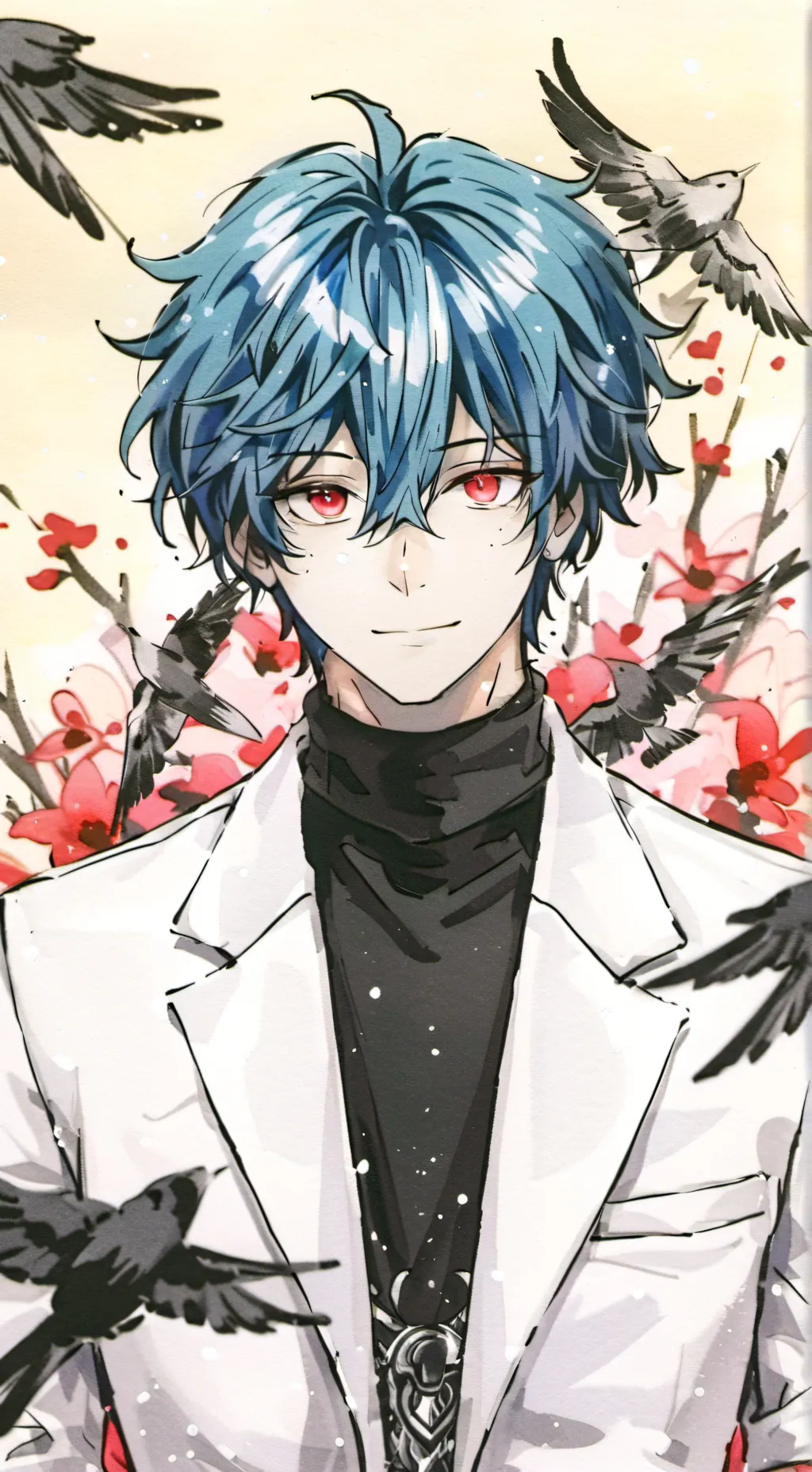 ai character: 🖤lokun🖤 background