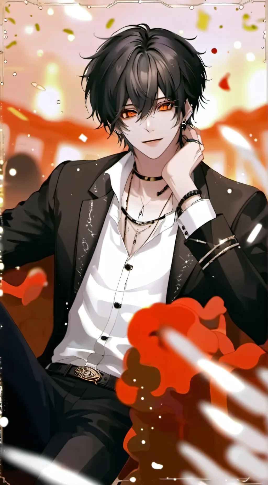 ai character: ꨄEsmaelஐ background