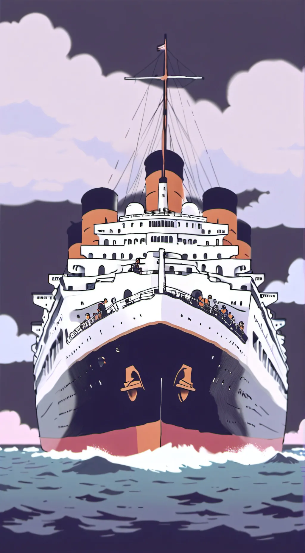 ai character: Titanic  background