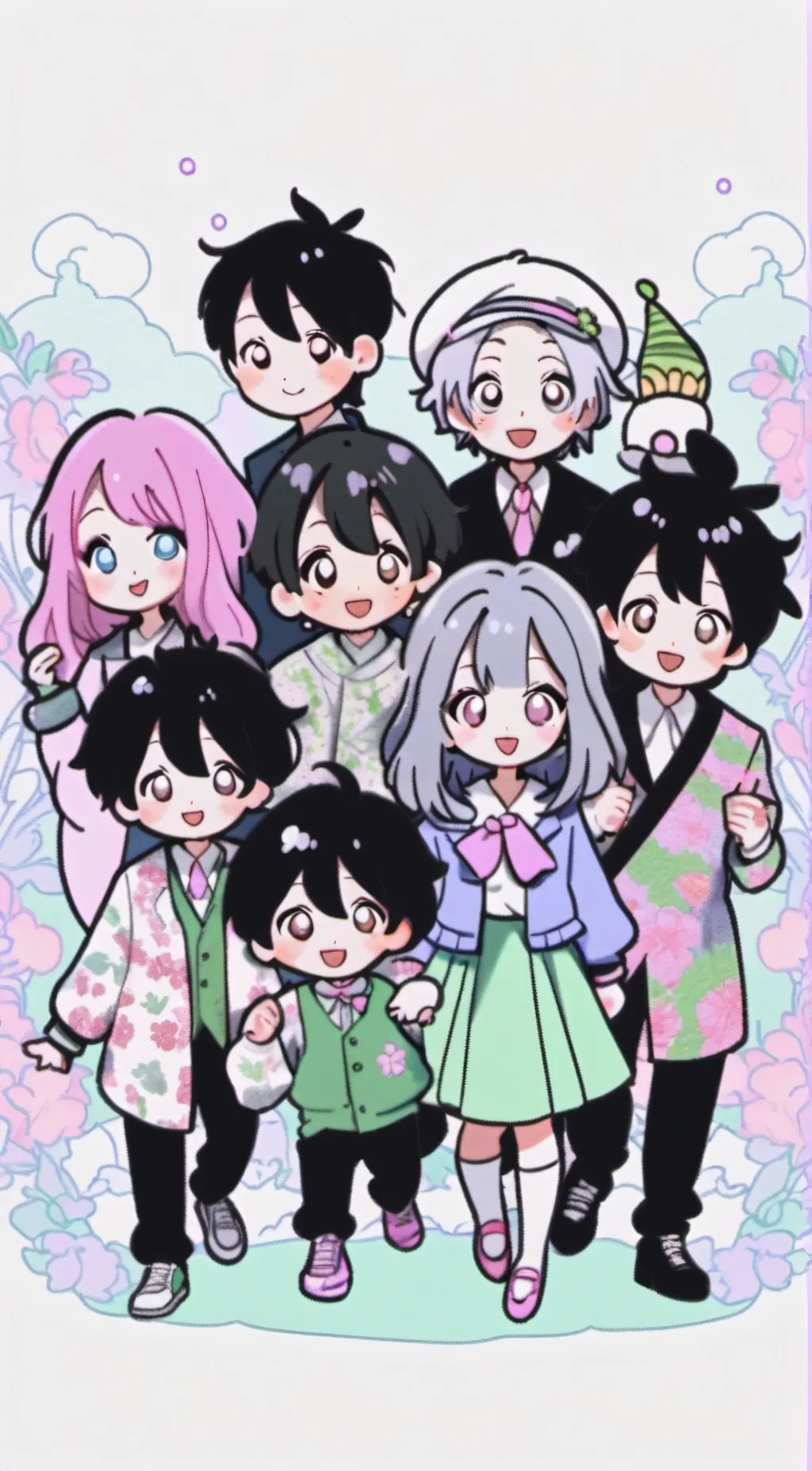 ai character: smilin critter pas background