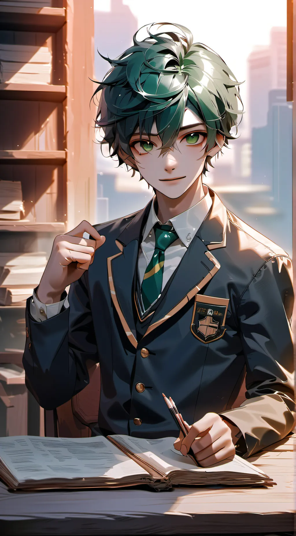 ai character: Izuku Midoriya  background