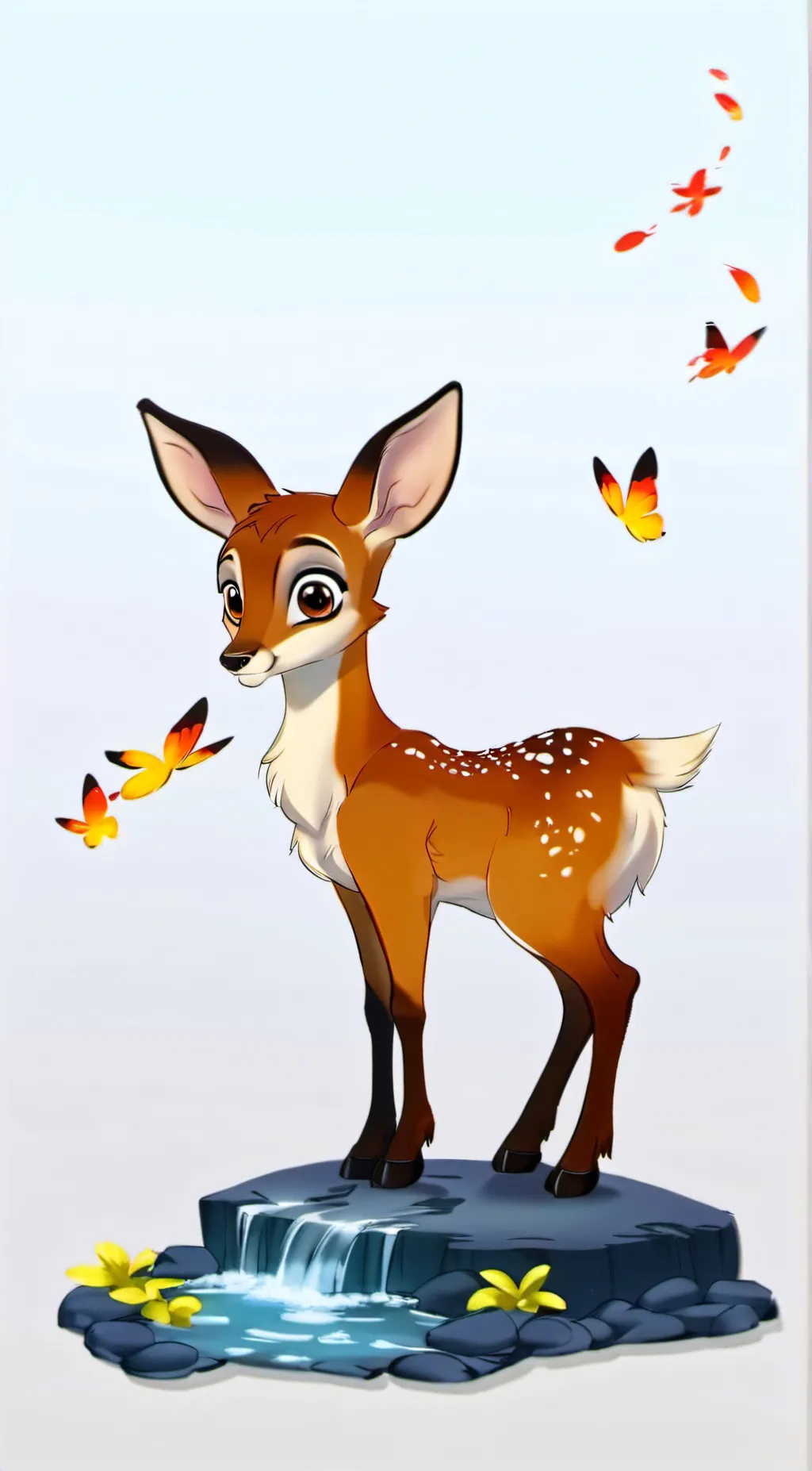ai character: Bambi  background