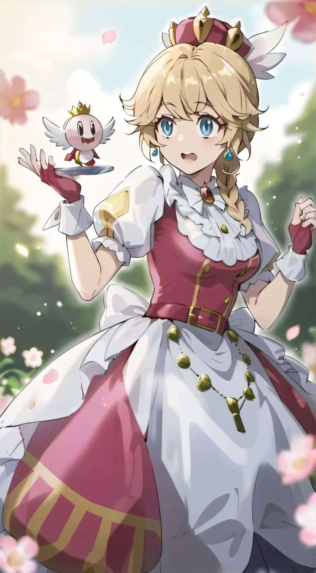 ai character: Peachette background