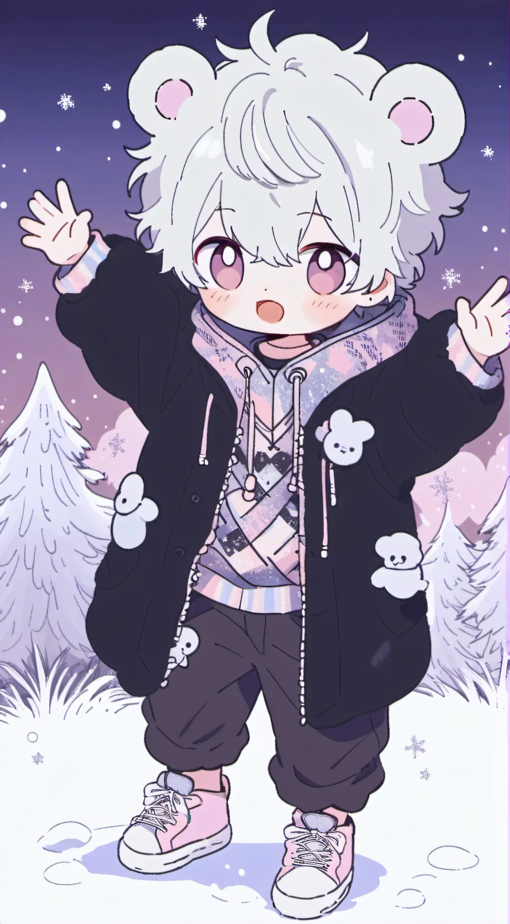 ai character: ☆snowy☆ background