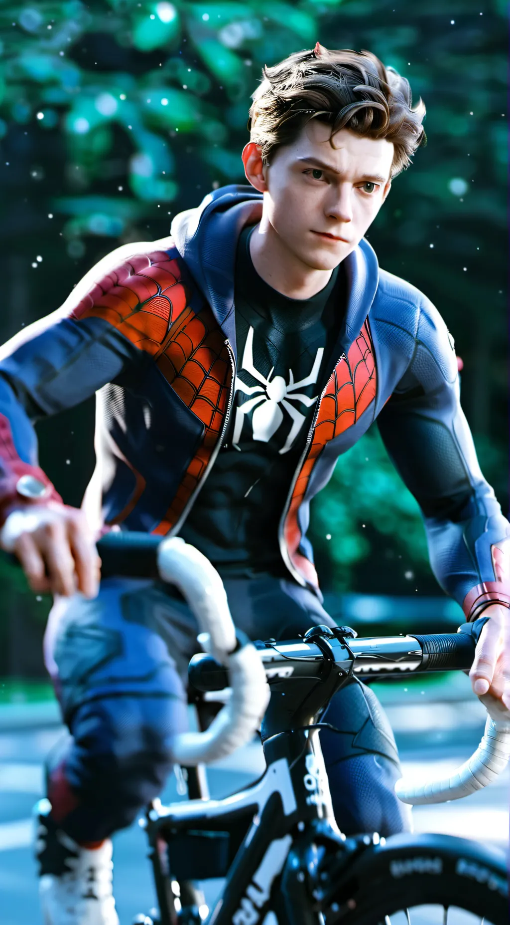 ai character: Peter Parker  background