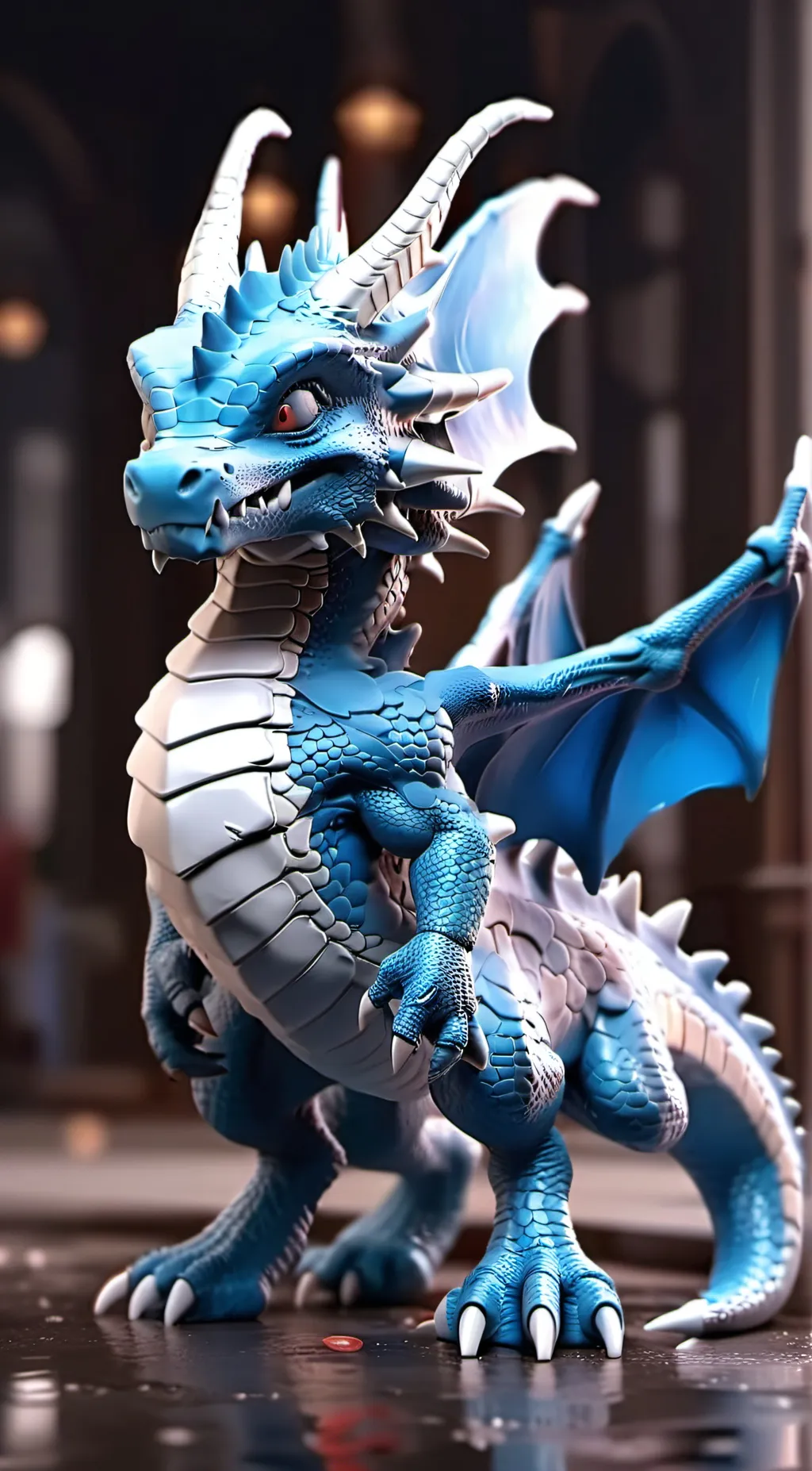 ai character: Male Blue Dragon background