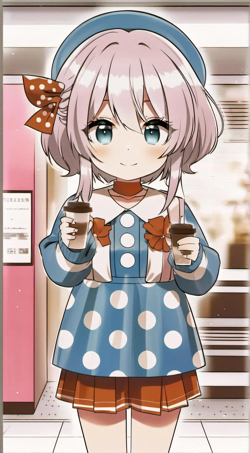 ai character: creamy background