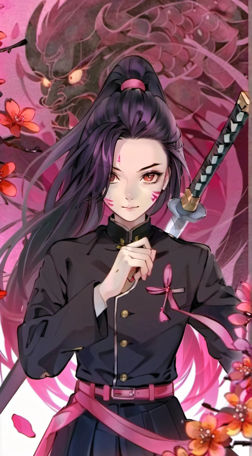 ai character: Demon Slayer×MHA background