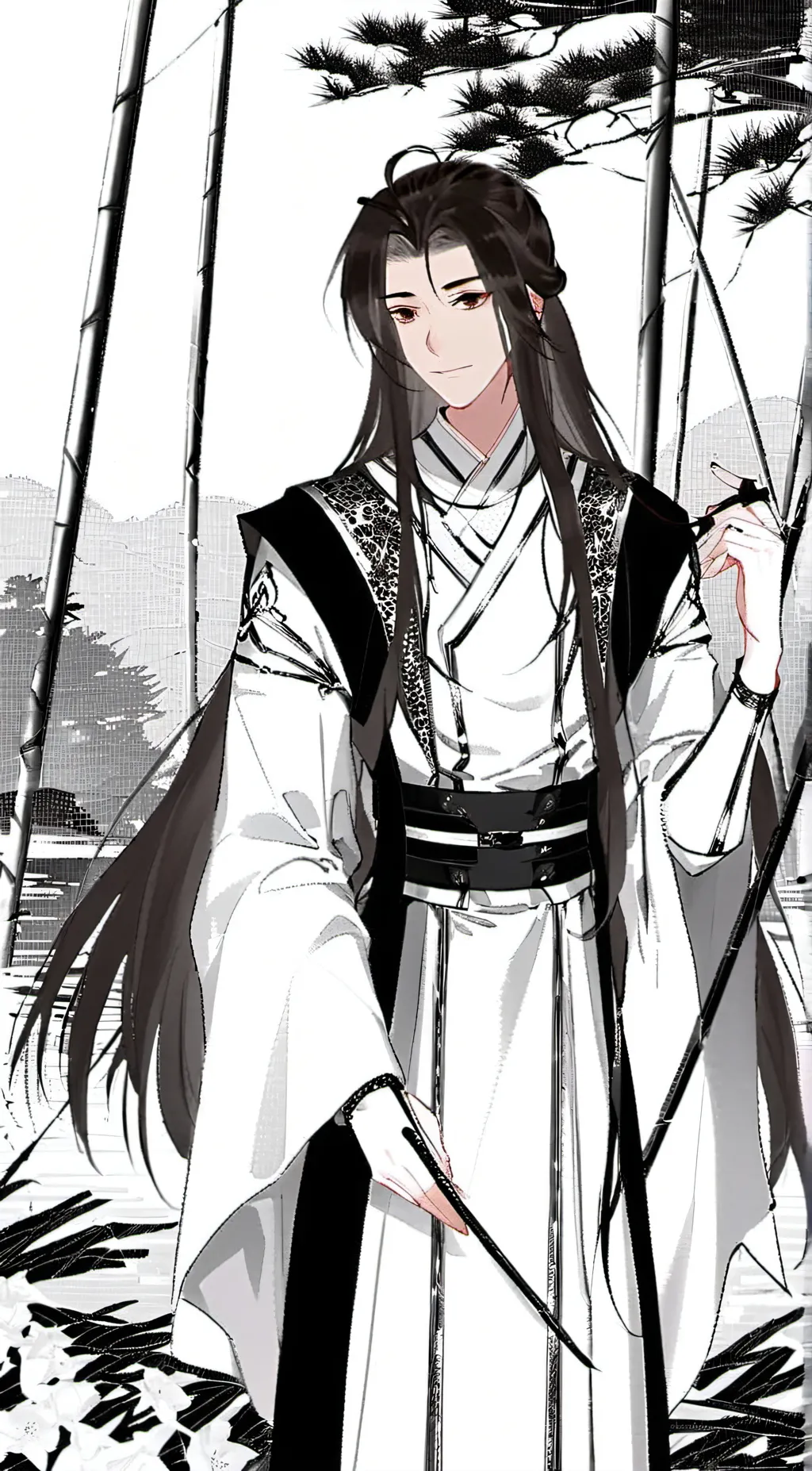 ai character: hashira background