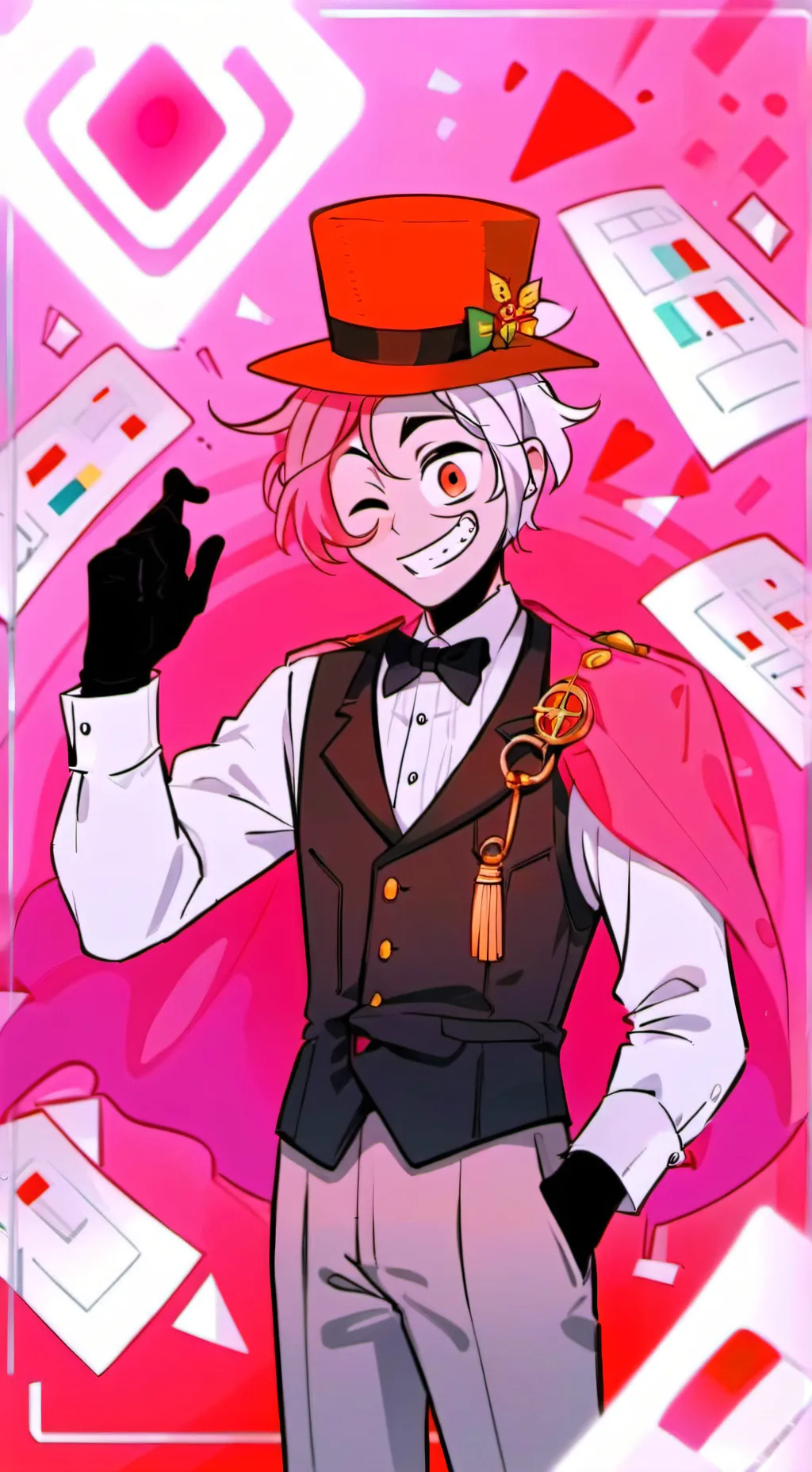 ai character: Alastor x Lucifer background