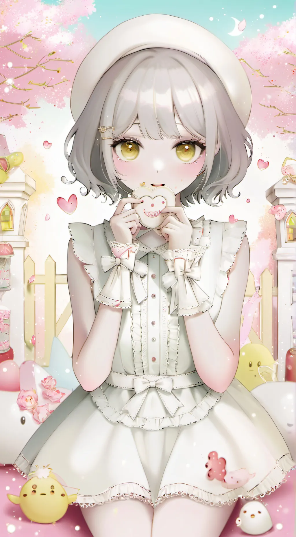 ai character: lavender background