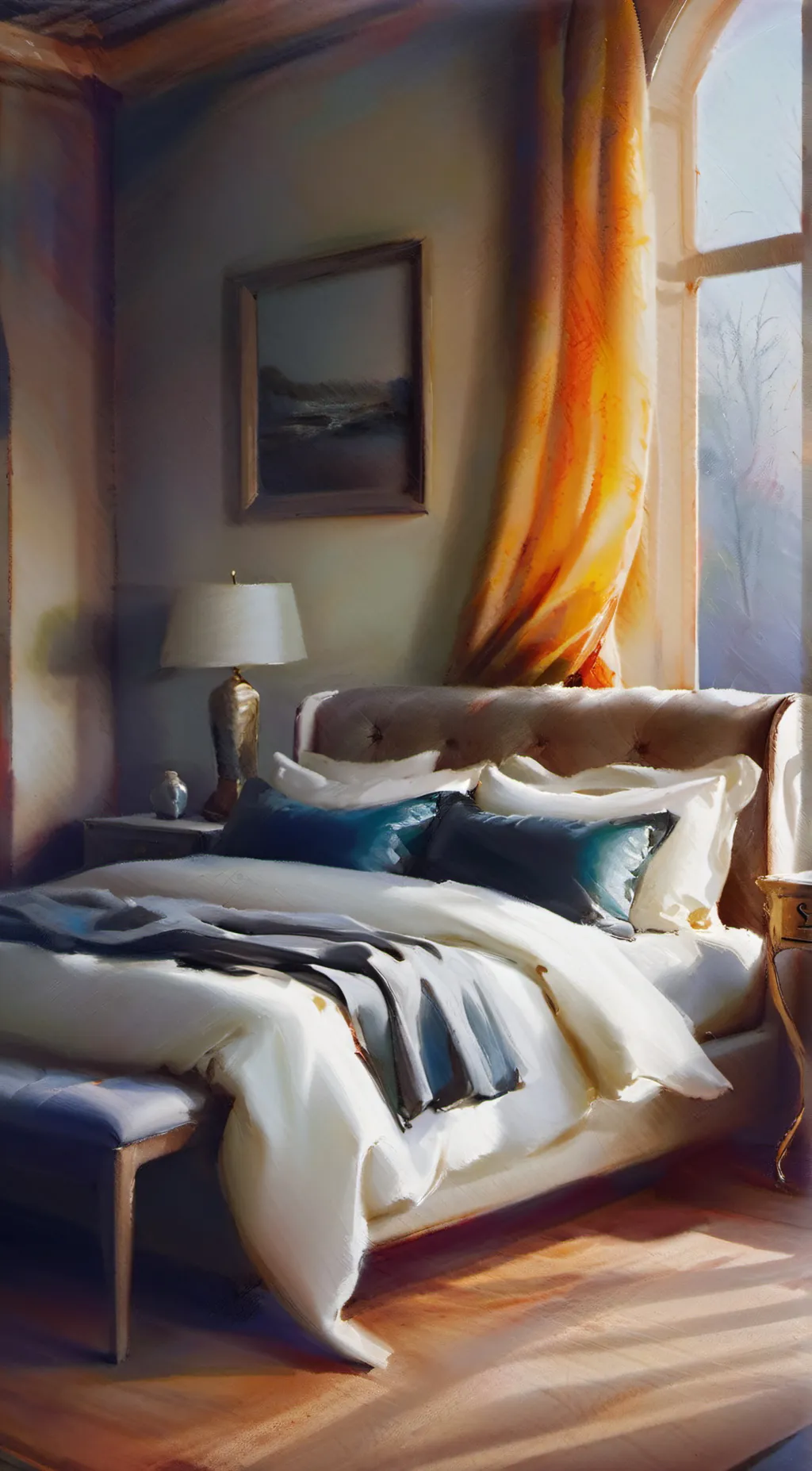 ai character: bed background