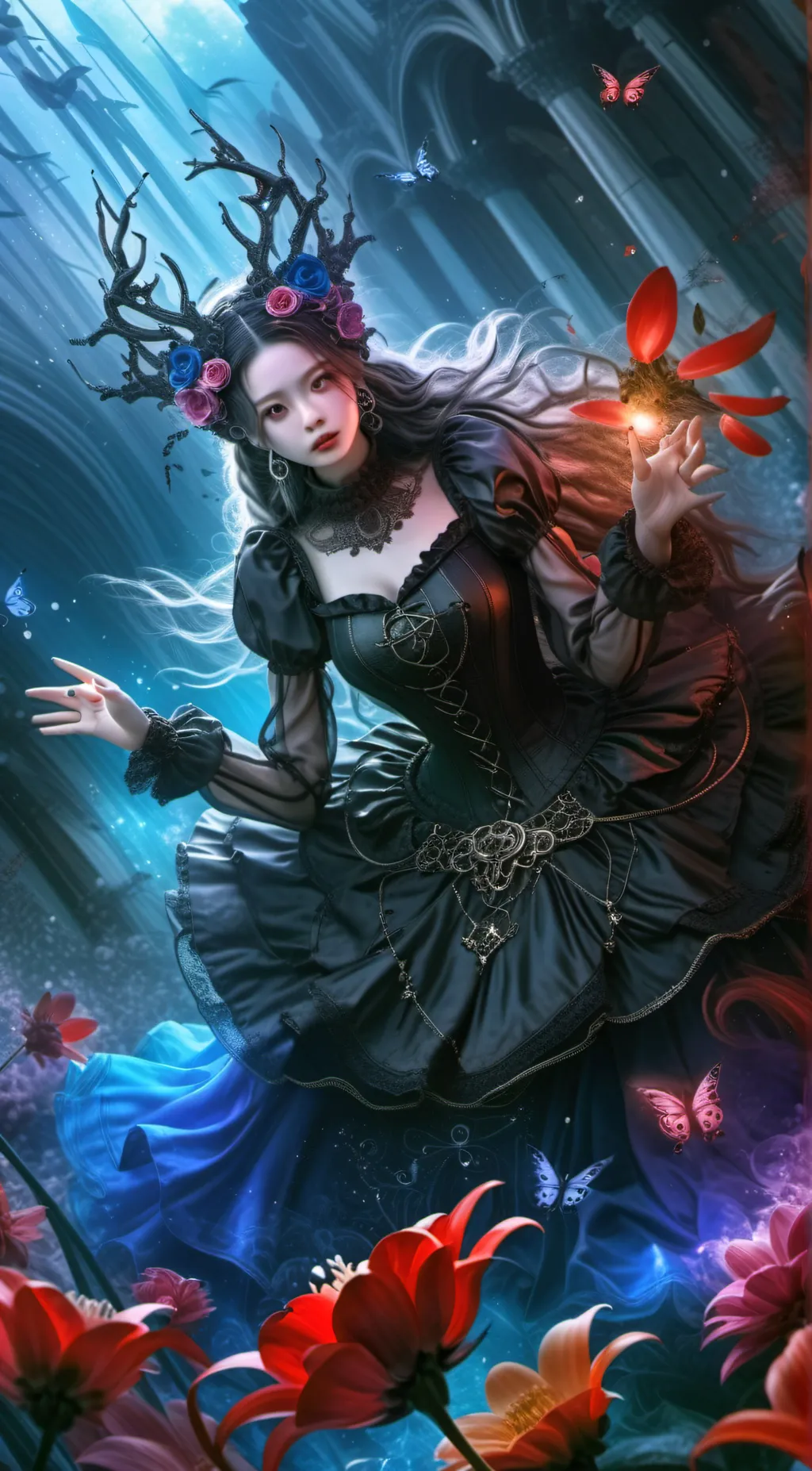 ai character: hazbin christmas background