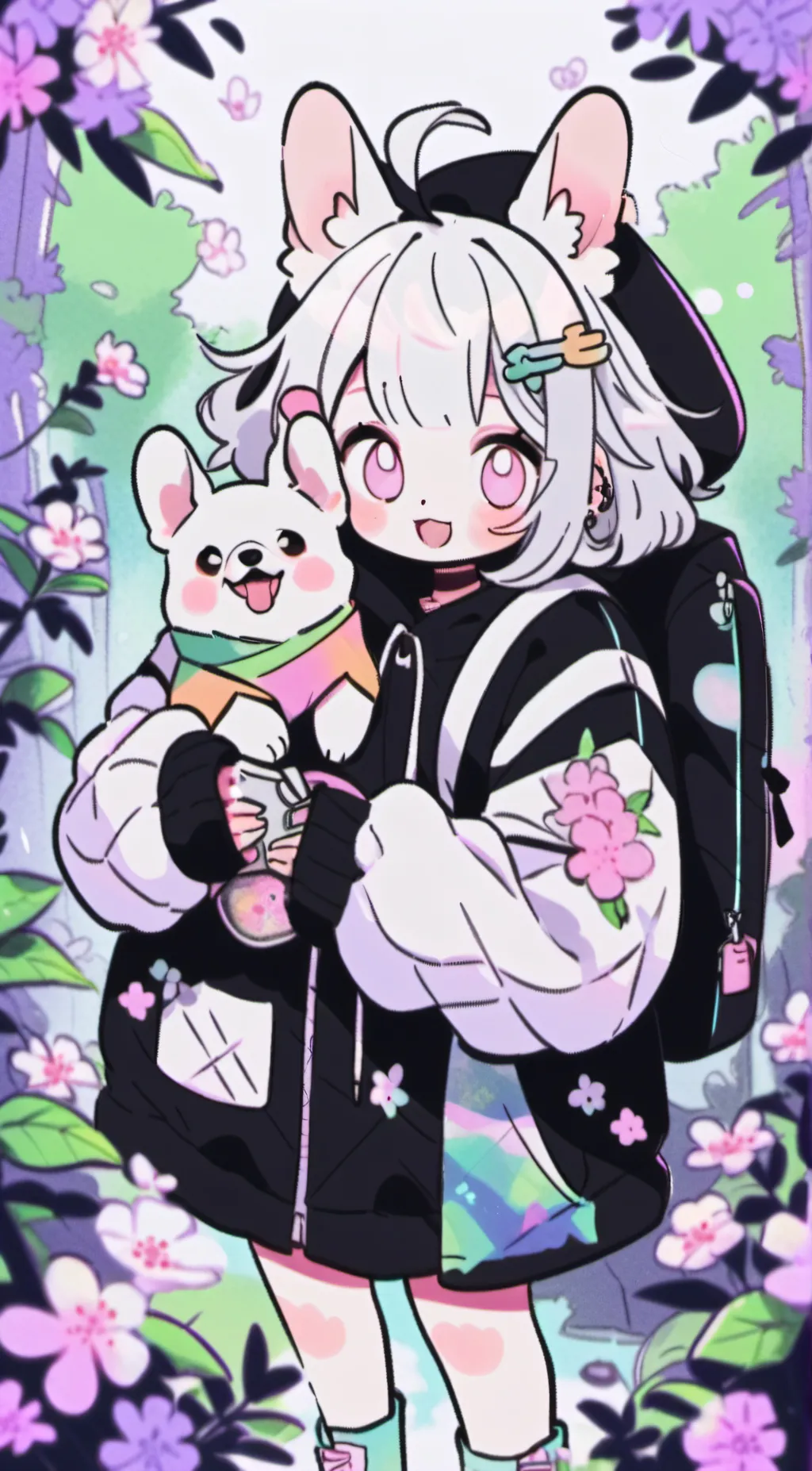 ai character: Dog:cookie u:Carly background