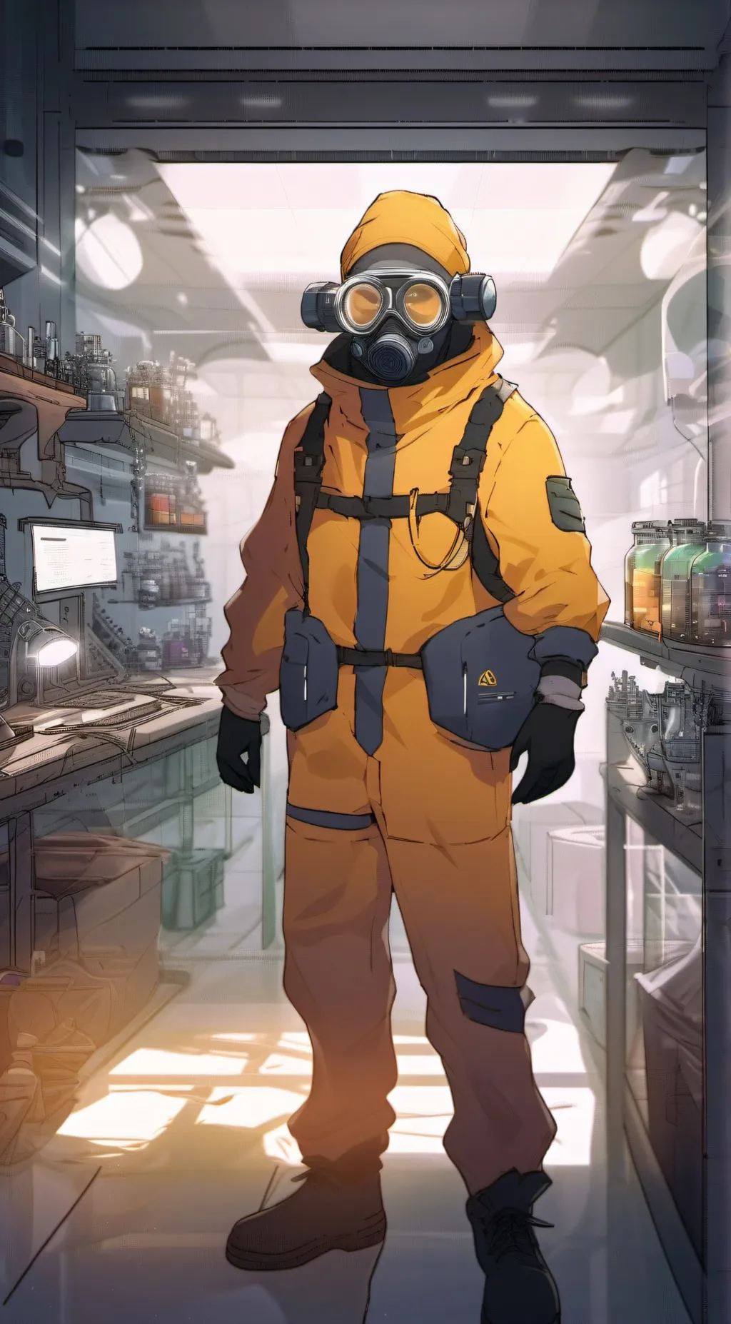 ai character: SCP Scientist 704 background