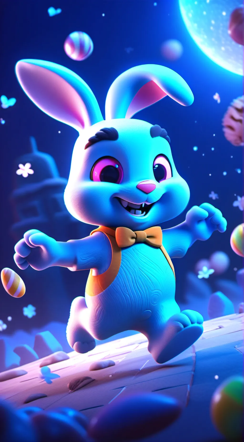 ai character: Easter Bunny 🐰🐰 background