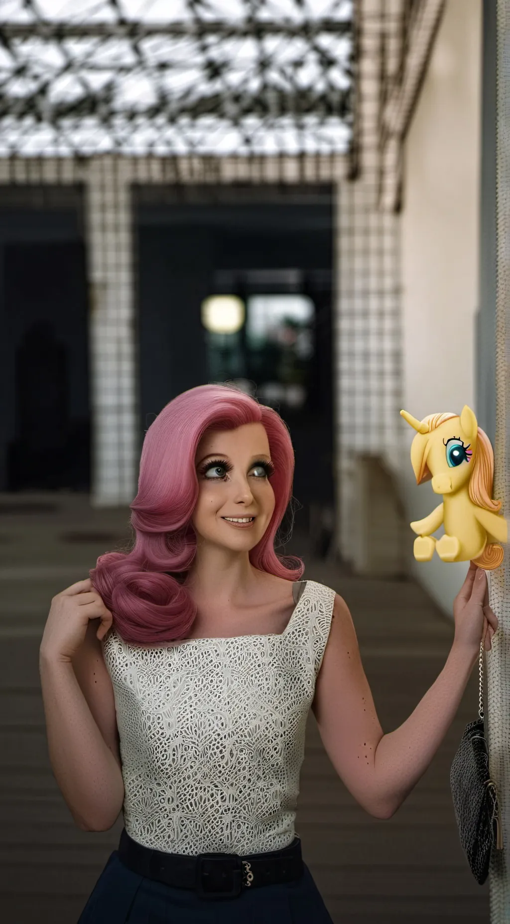 ai character: fluttershy sees yo background