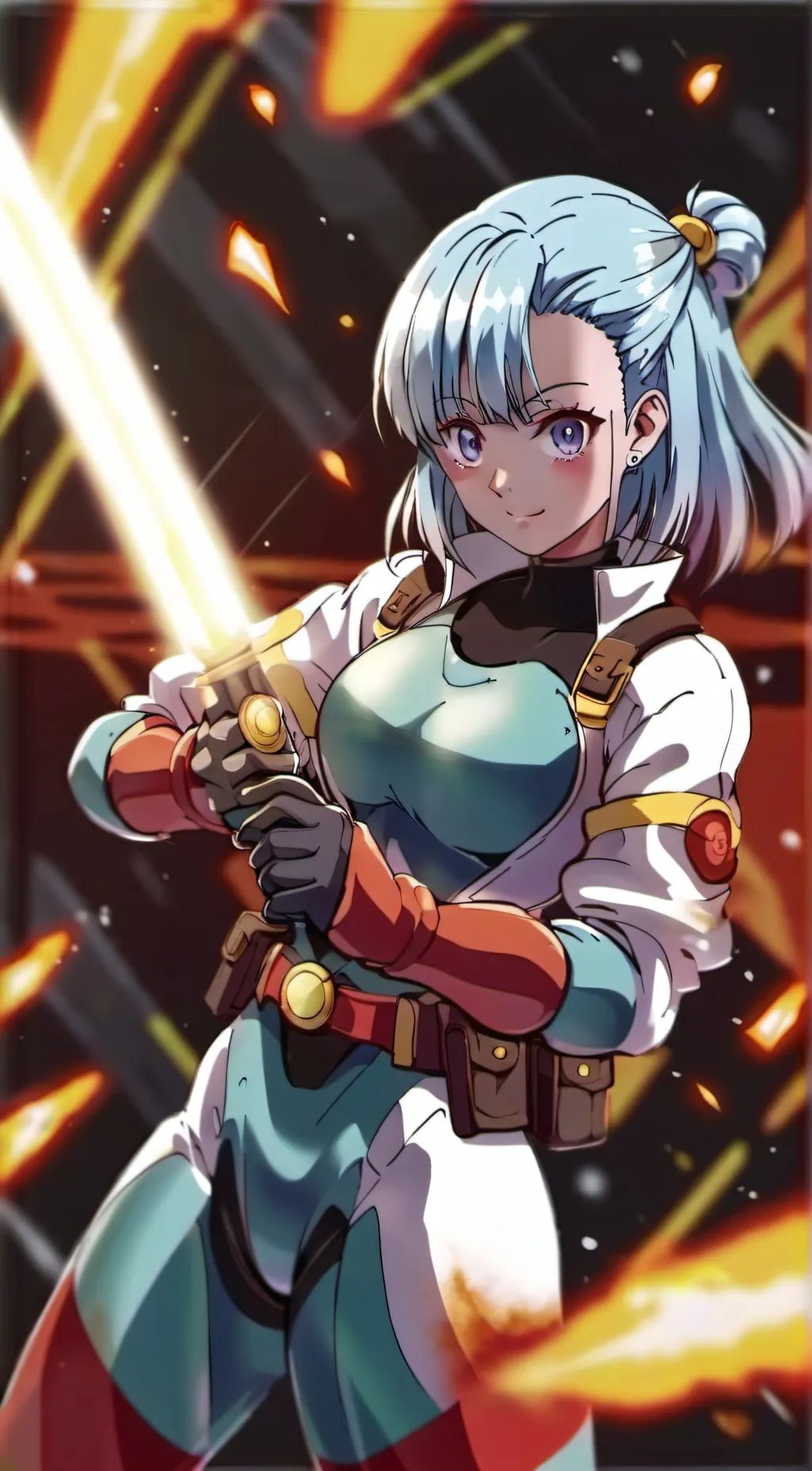 ai character: vegeta andbulmawar background