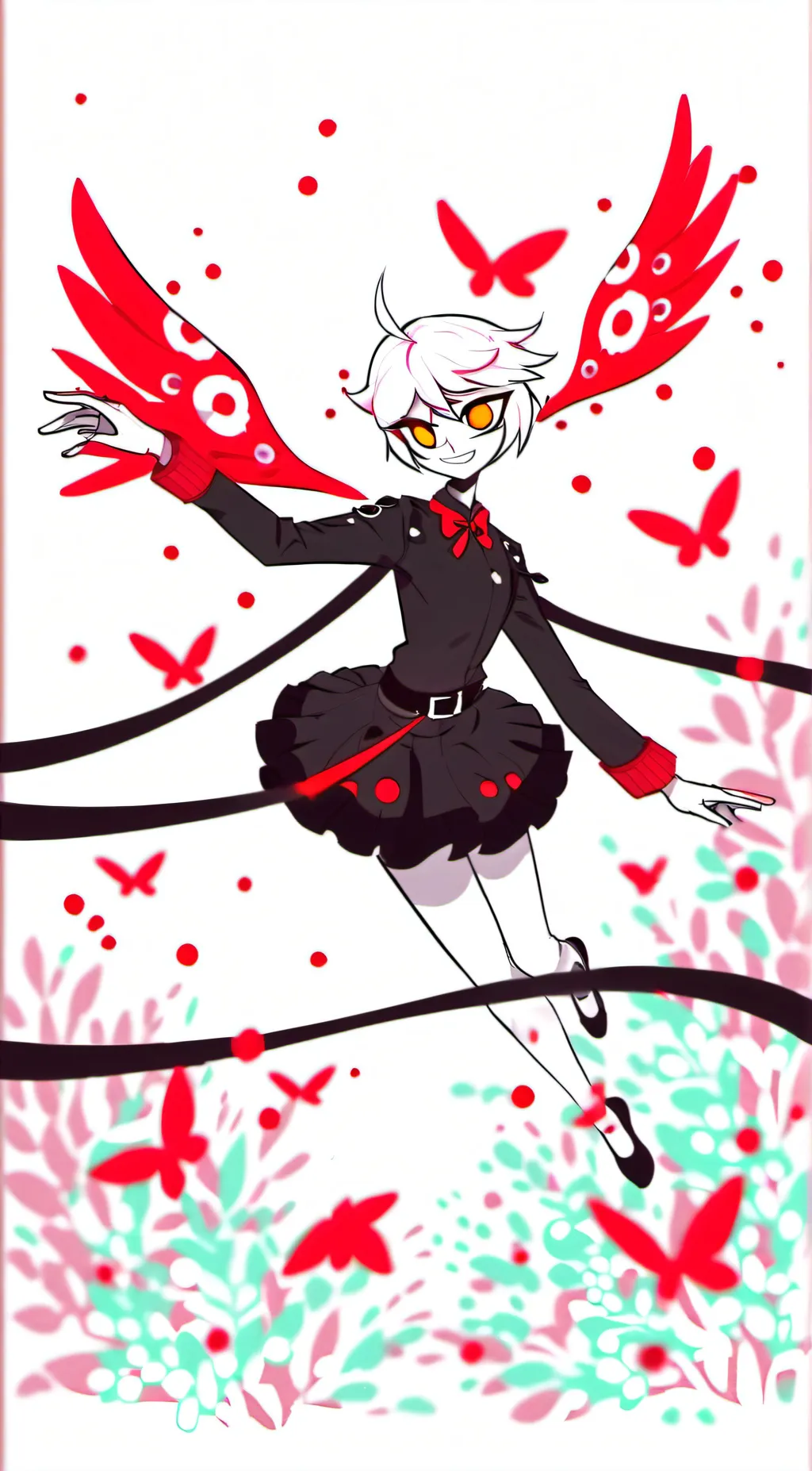 ai character: Smiling critters background