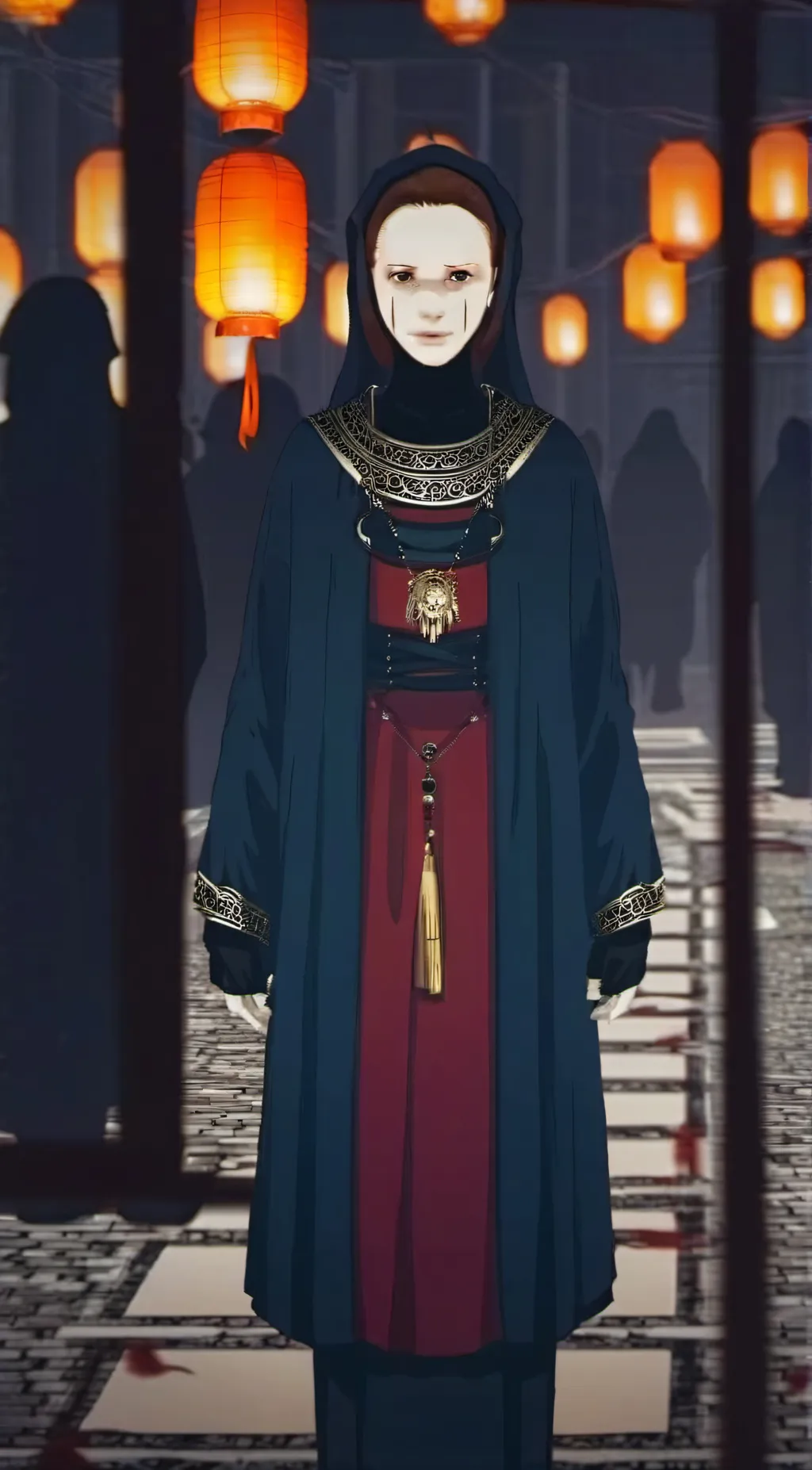 ai character: Ghost girl  background