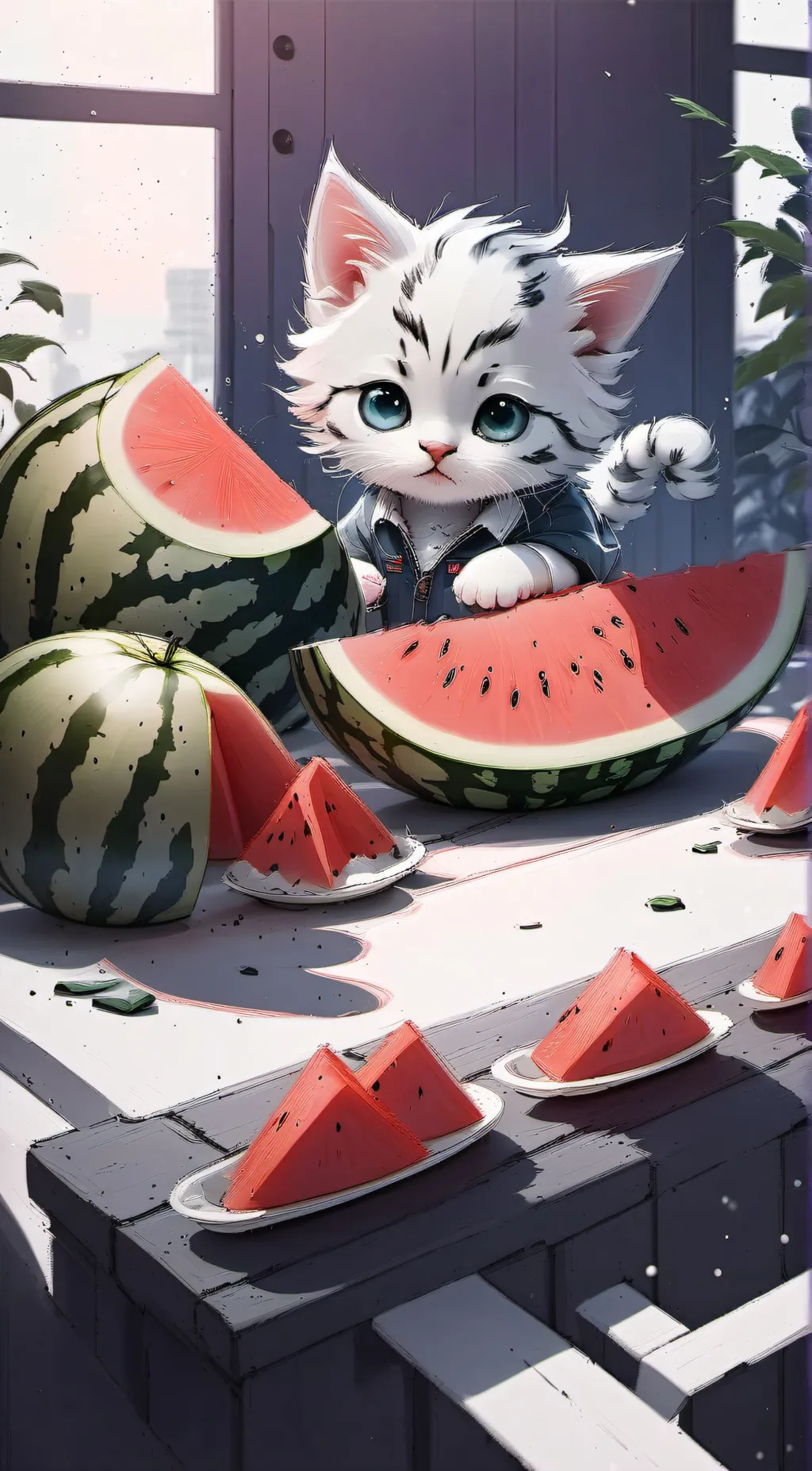 ai character: catmelon background