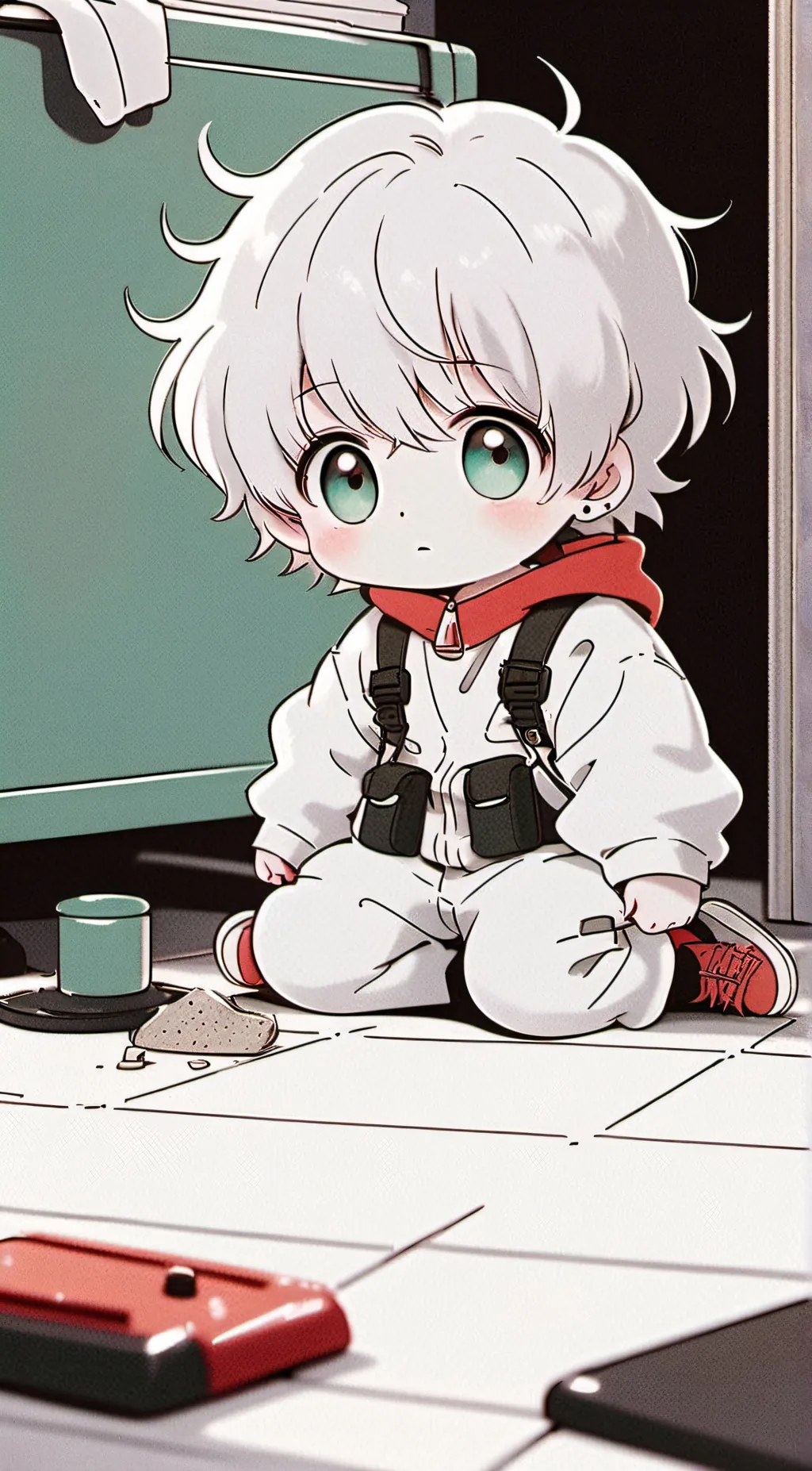 ai character: ocean background