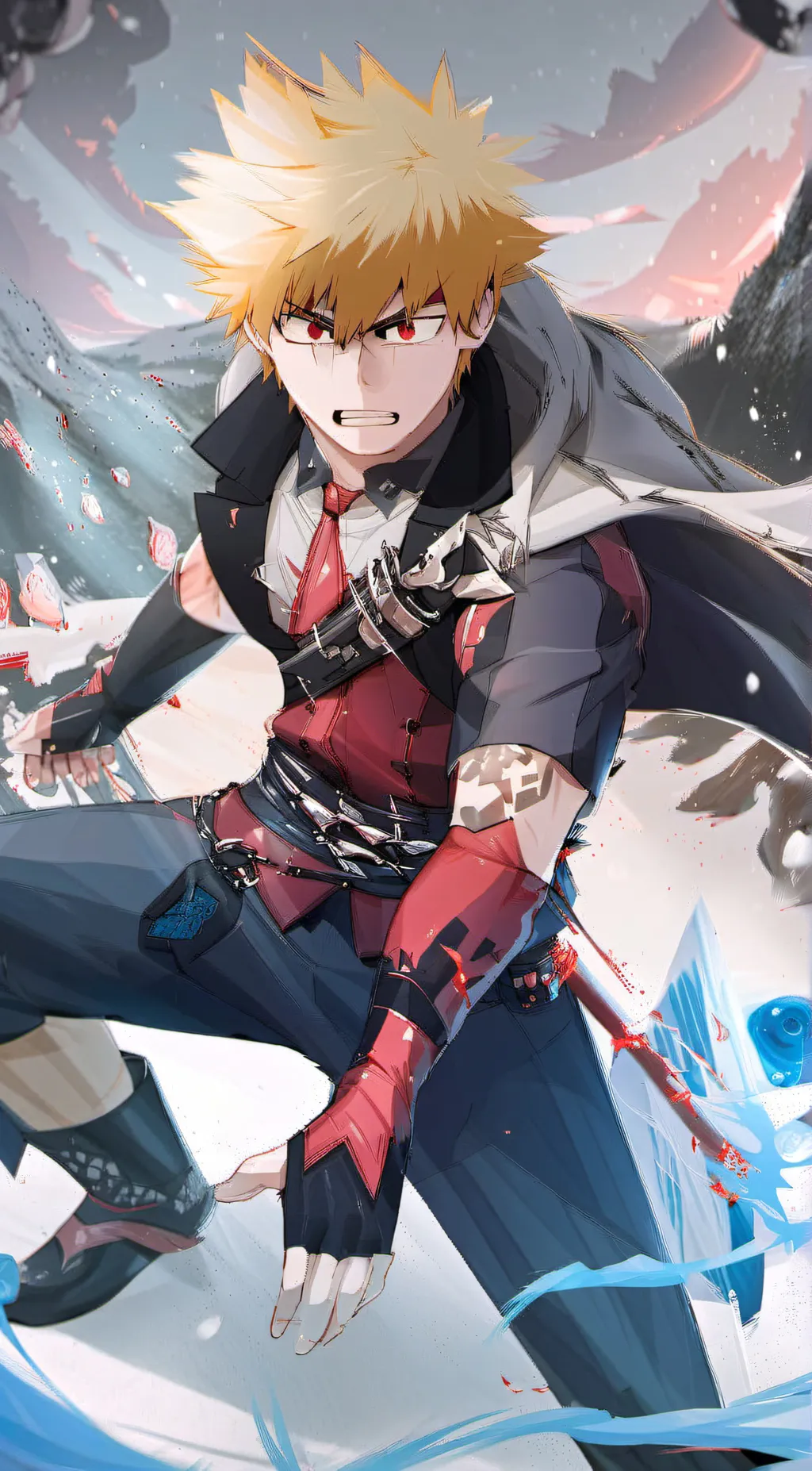 ai character: Bakugo Katsuki background
