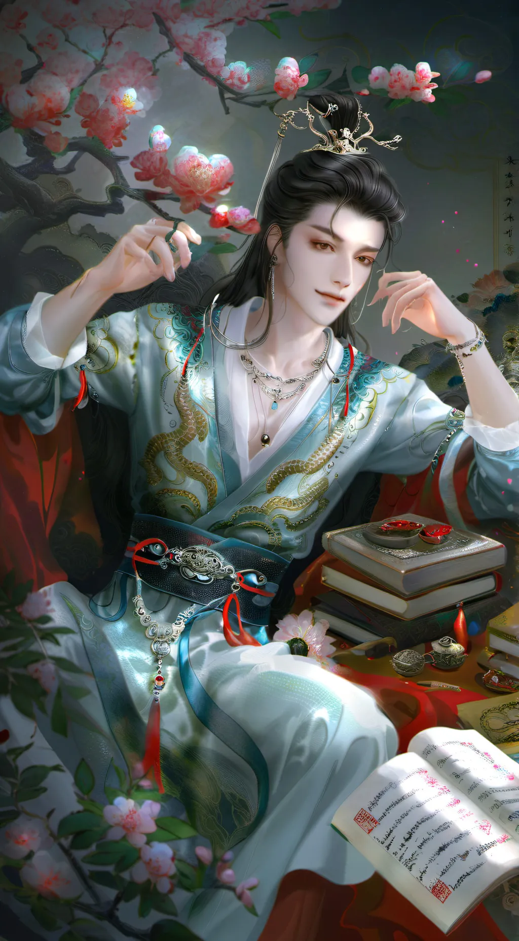 ai character: 凤凰 background