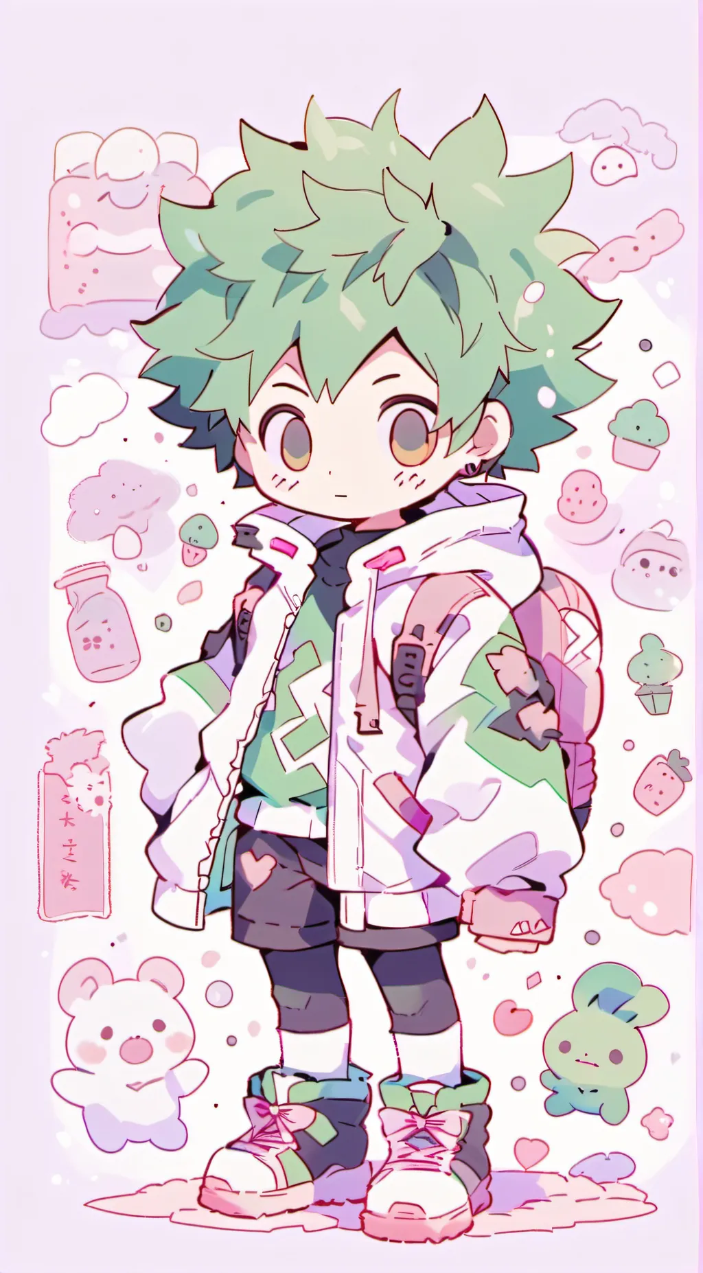 ai character: Deku background