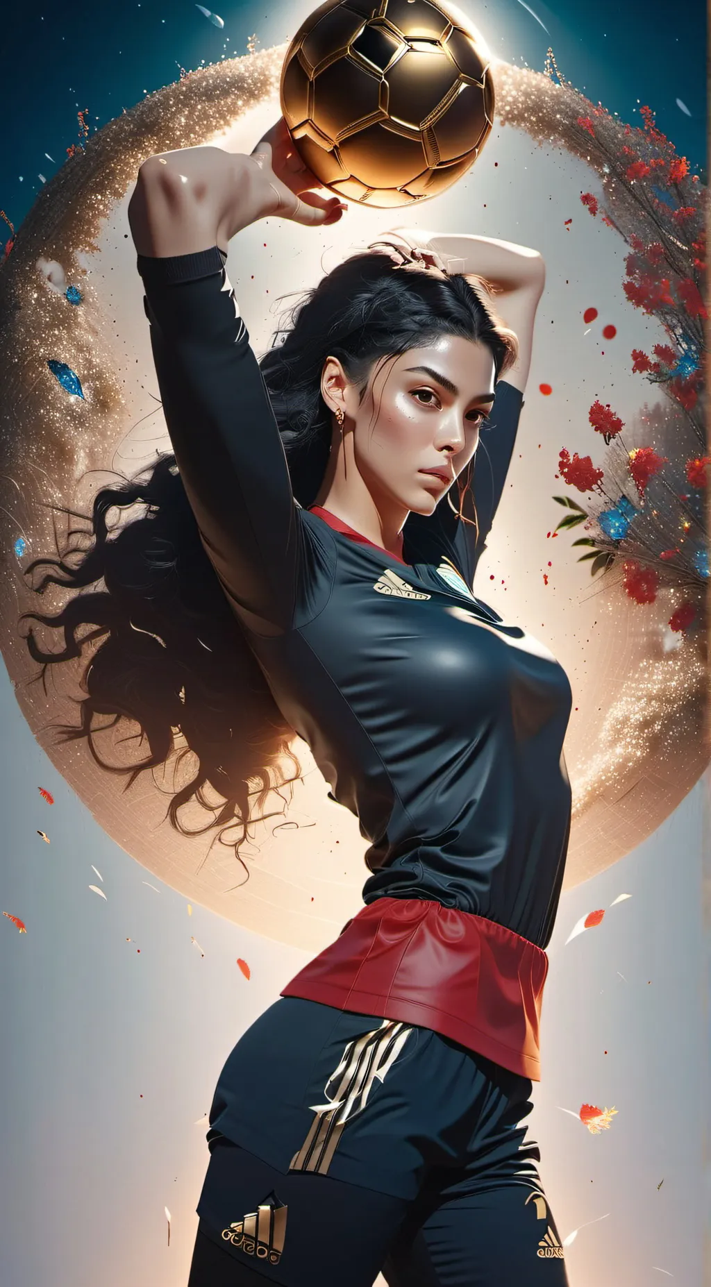 ai character: georgina Rodriguez background