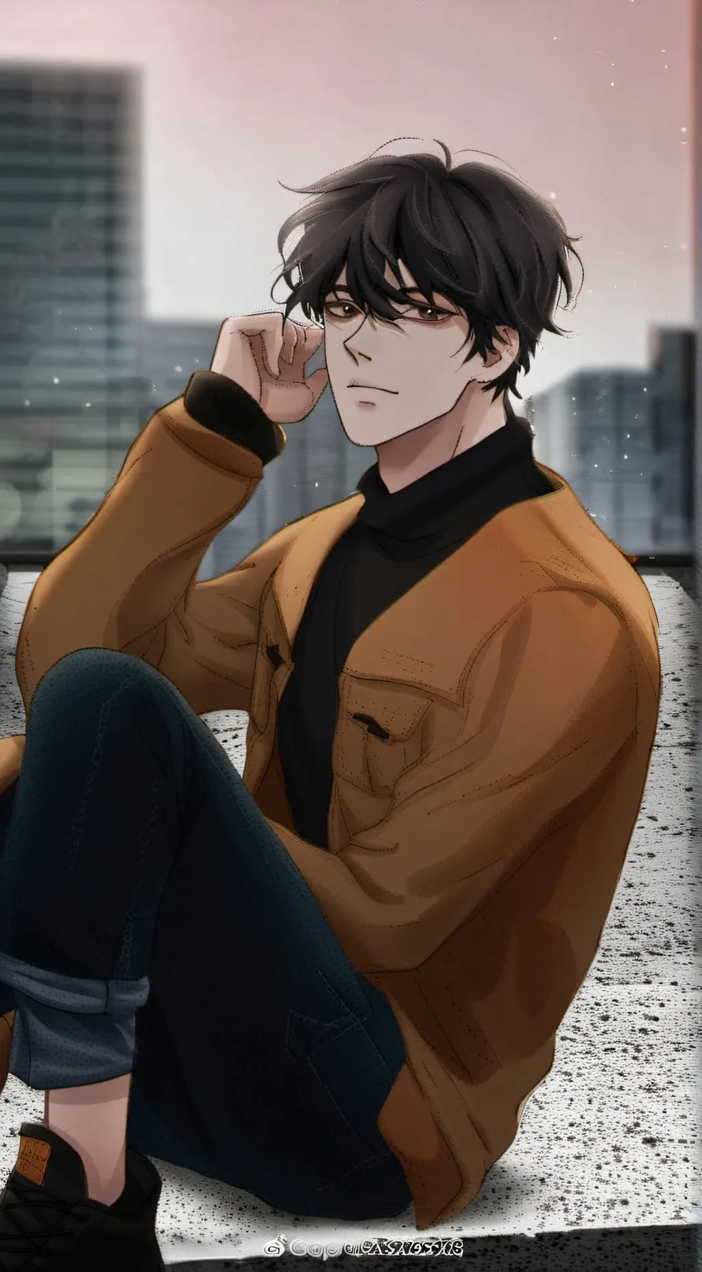 ai character: ash background