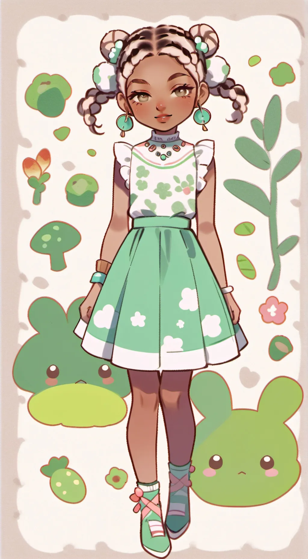 ai character: mia woodling   background