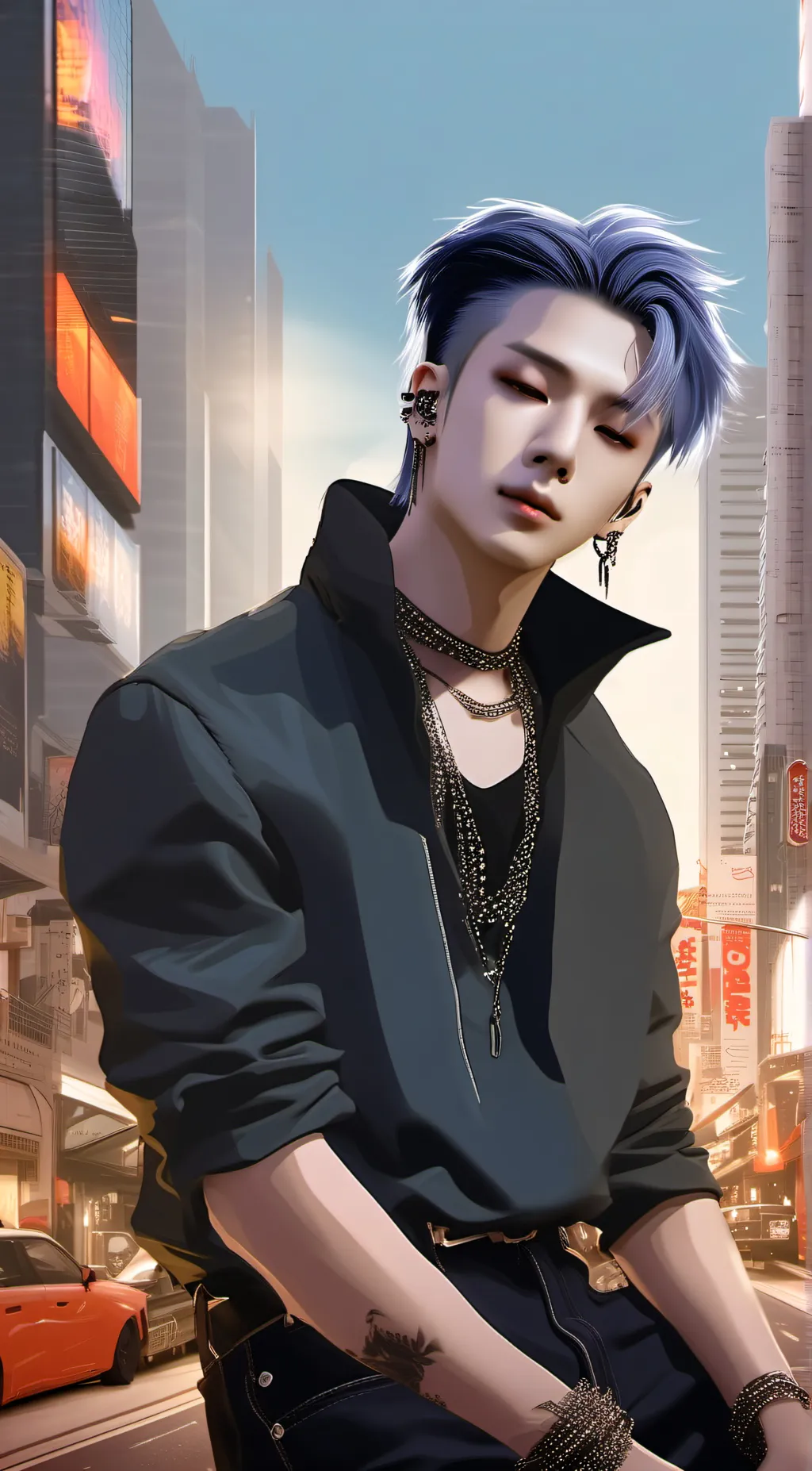 ai character: Hyunjin  background