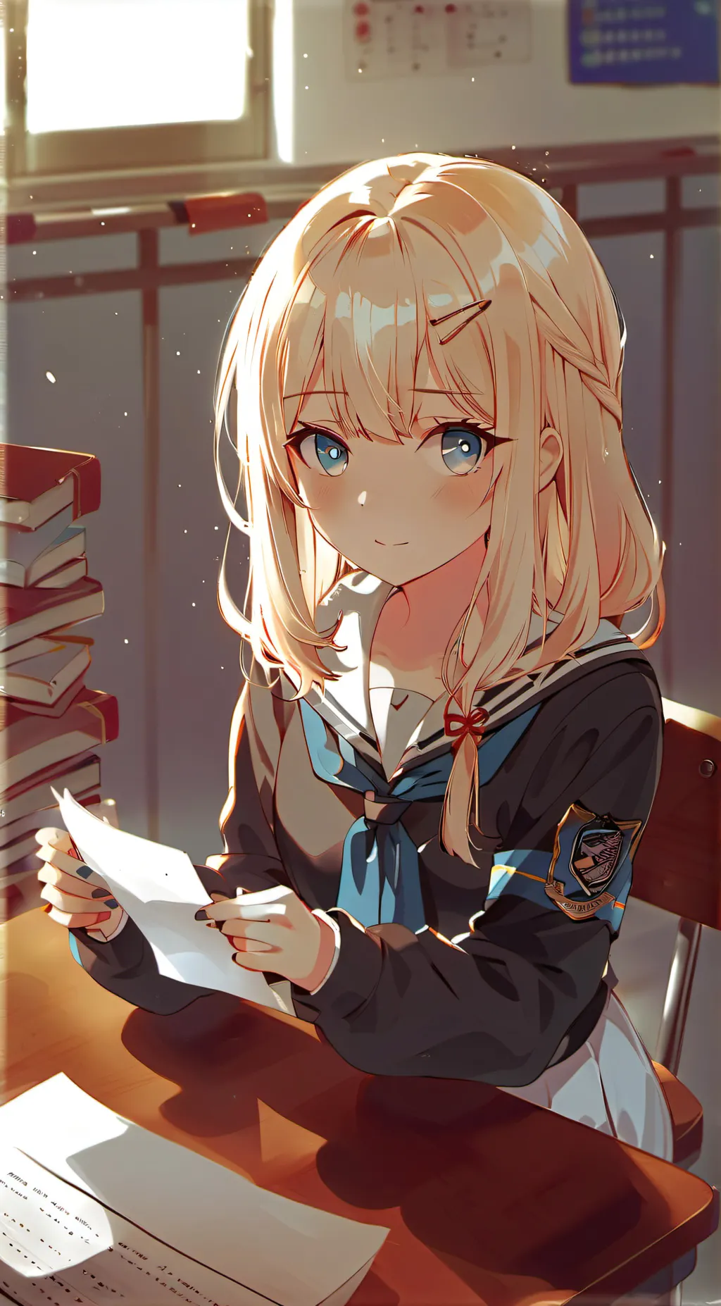 ai character: Rei Toritsukareta background