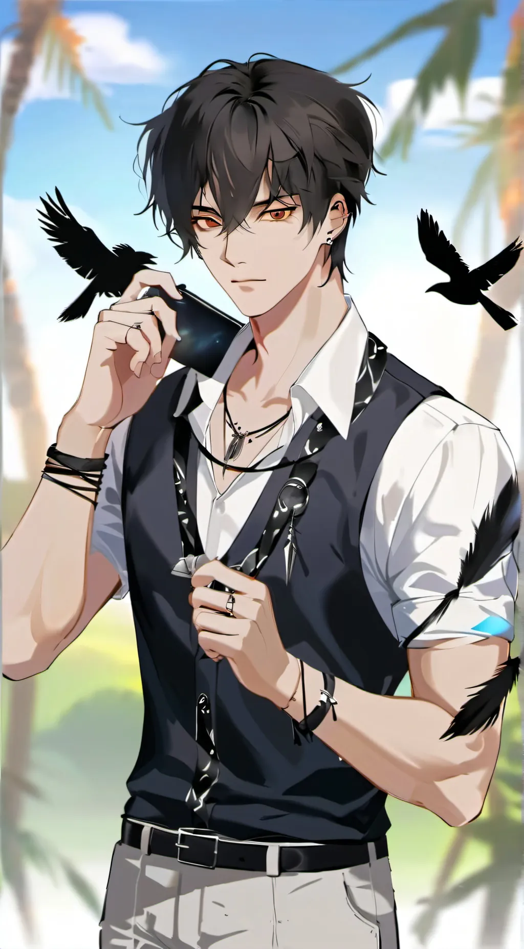 ai character: Levi  background