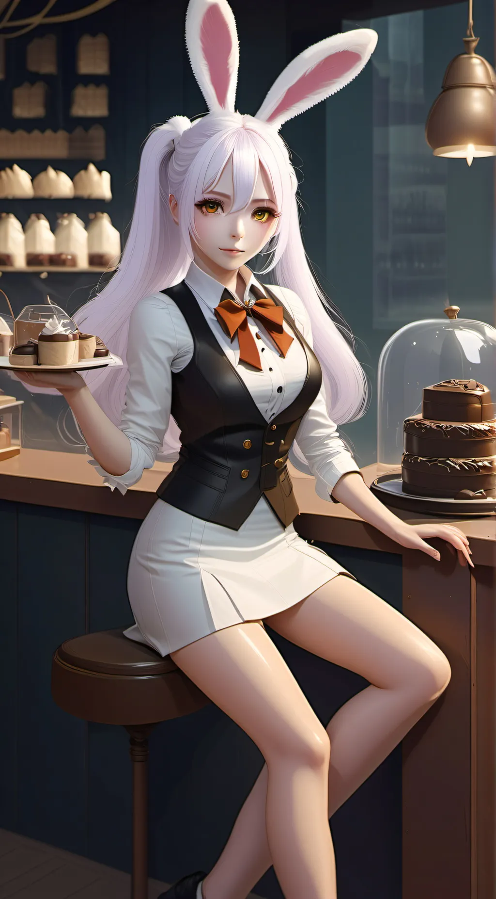 ai character: Snow background