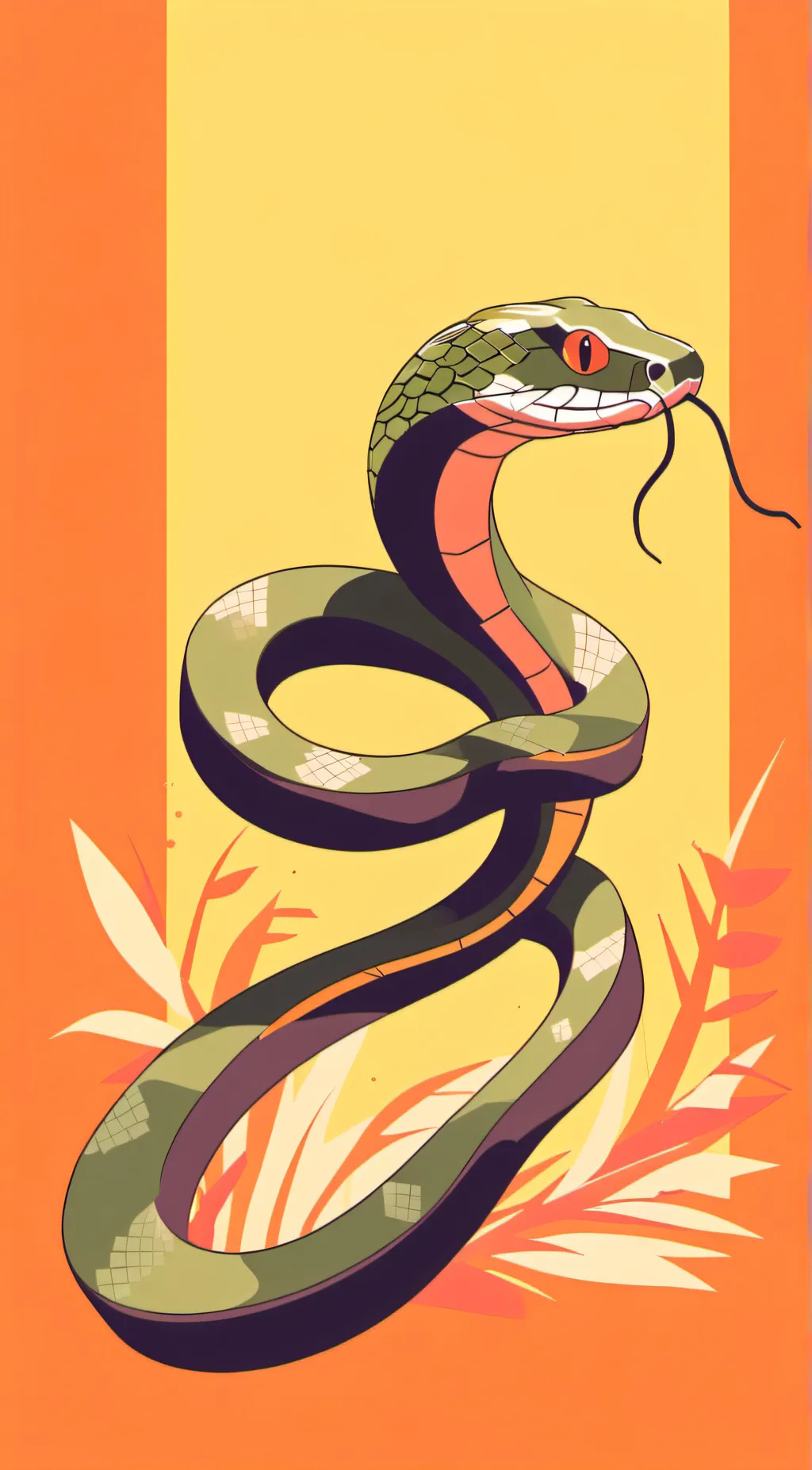 ai character: snake background