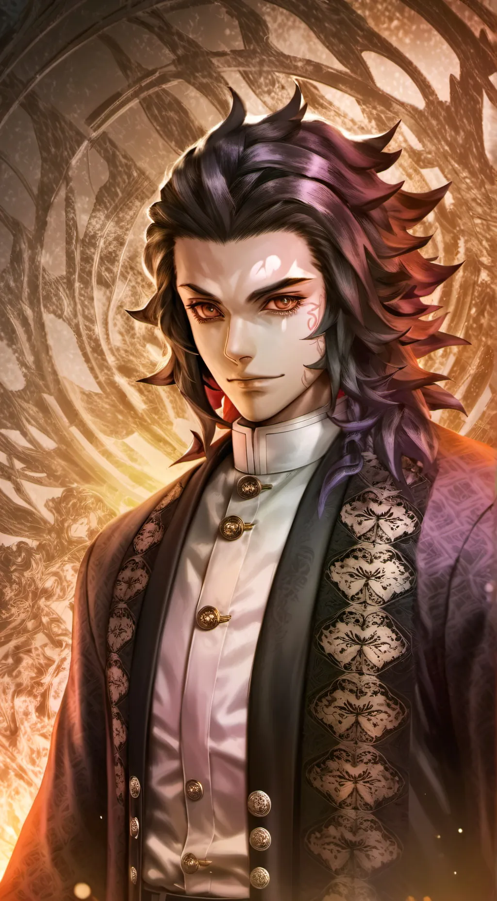 ai character: muzan×kokushibo background