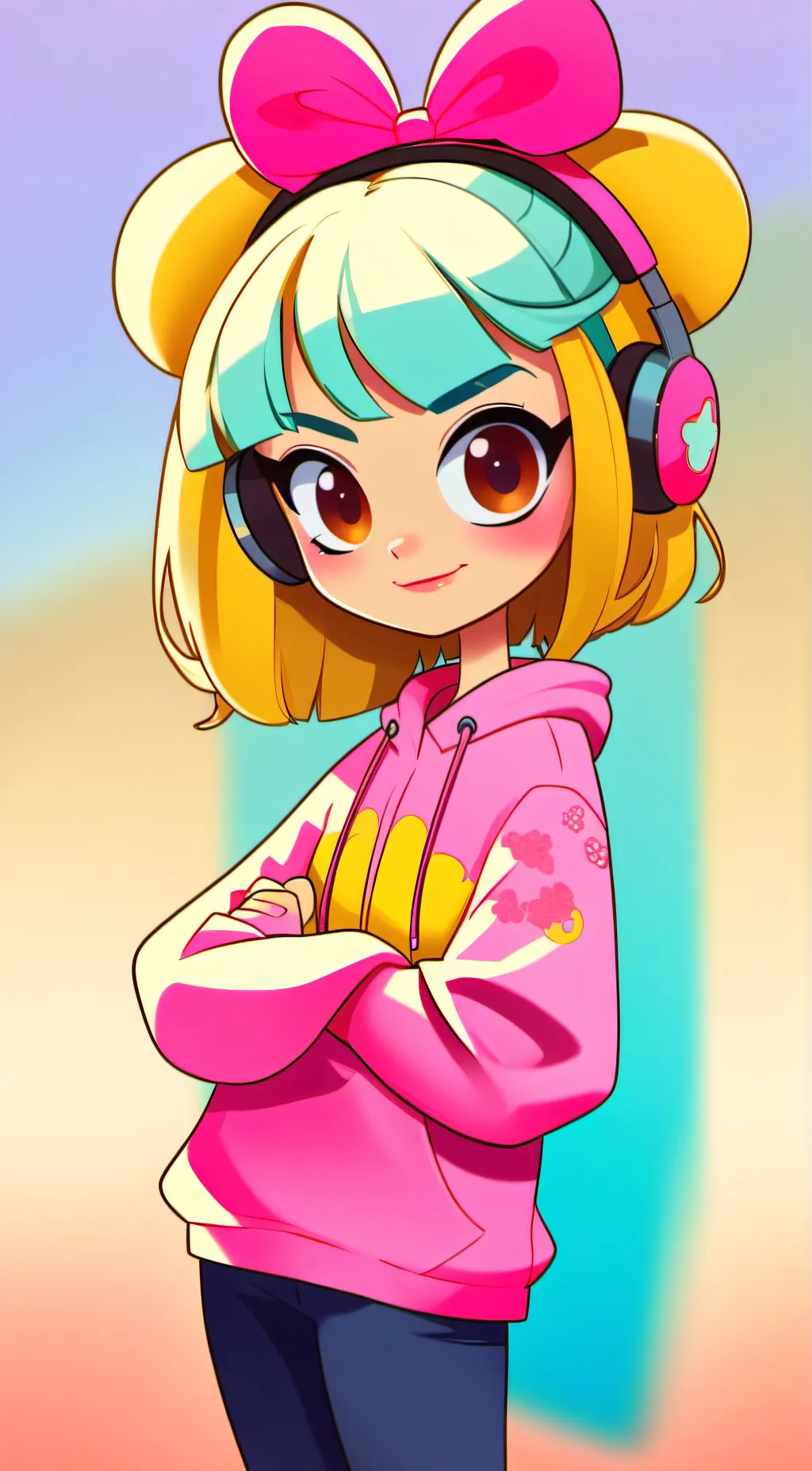 ai character: UwU girl background