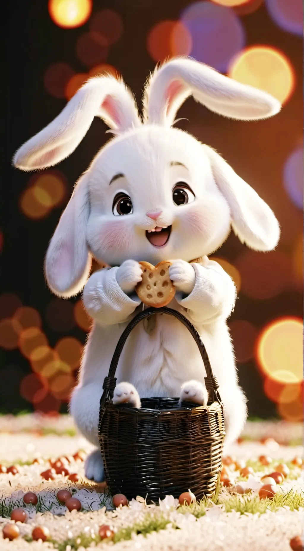 ai character: Ariel/Easter bunny background